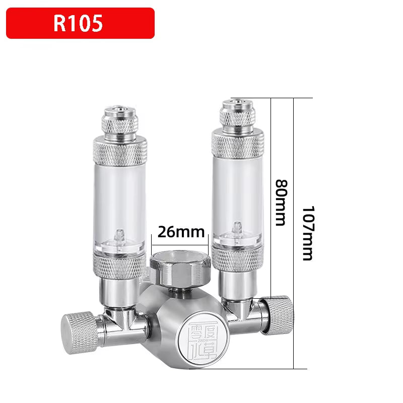 DIY Aquarium CO2 Regulator Solenoid Valve Kit Check Valve Fish Tank CO2 Control Pressure System Cylinder Pressure Reducing Valve